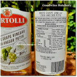 Vinegar cuka Bertolli Italy WHITE GRAPE VINEGAR 500ml